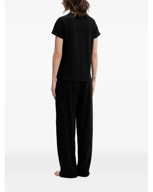 DKNY Black Escarpins À Motif Pyjama