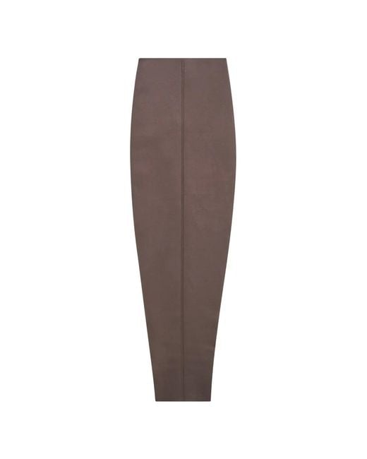 Rick Owens Brown Theresa Slim Cut Skirt
