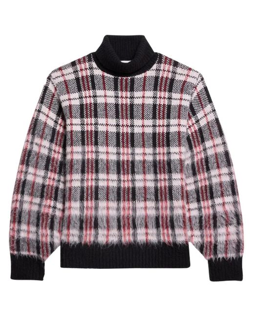 Helmut Lang Red Plaid-Check Jumper