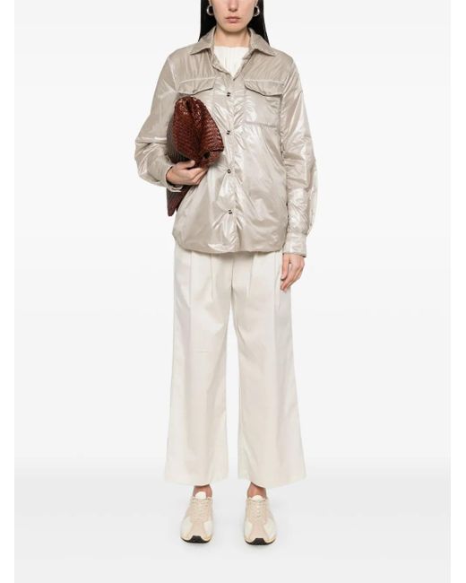 Herno Natural Shiny Finish Cream Jacket