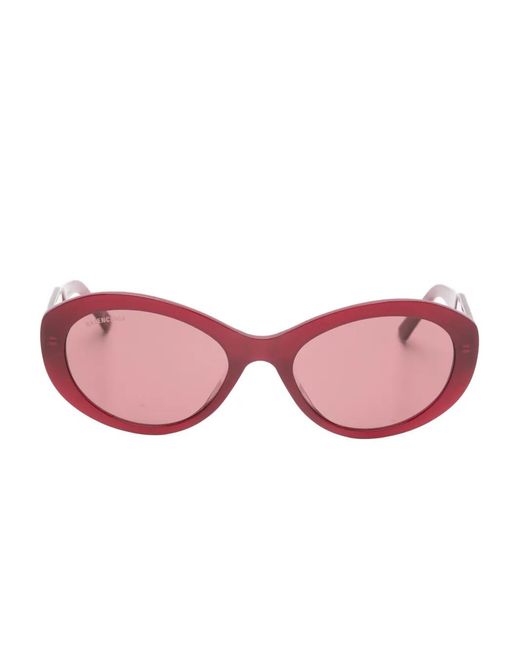 Balenciaga Pink Oval-Frame Bb0446S Sunglasses