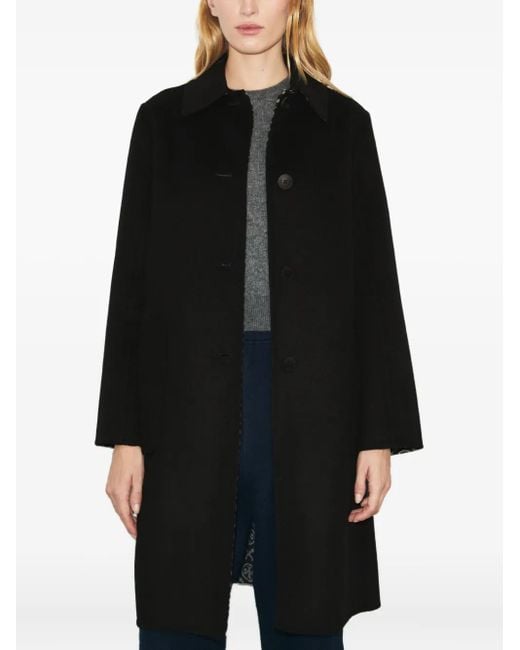 Tory Burch Black Jacquard-Mantel mit Monogramm