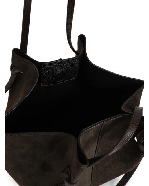 Yuzefi Black Mochi Suede Tote Bag