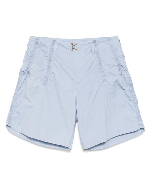 Kolor Blue Tape-Detail Shorts for men
