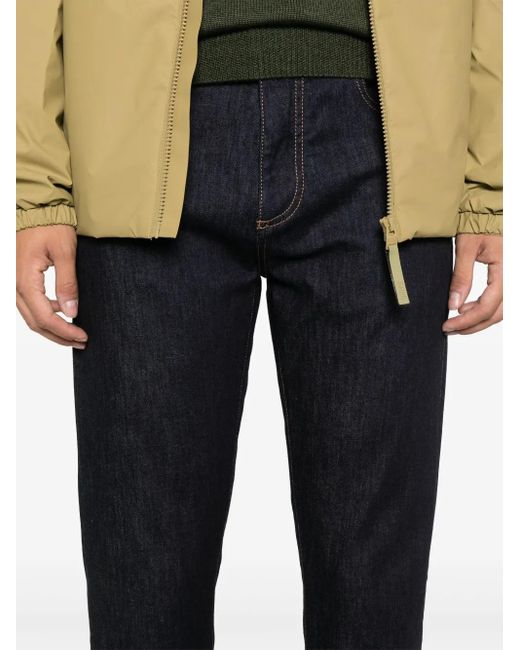 Canali Blue Slim-Cut Jeans for men