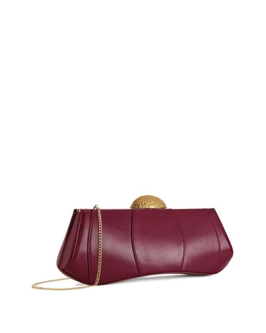 Giuseppe Zanotti Red Eve Lambskin Clutch Bag