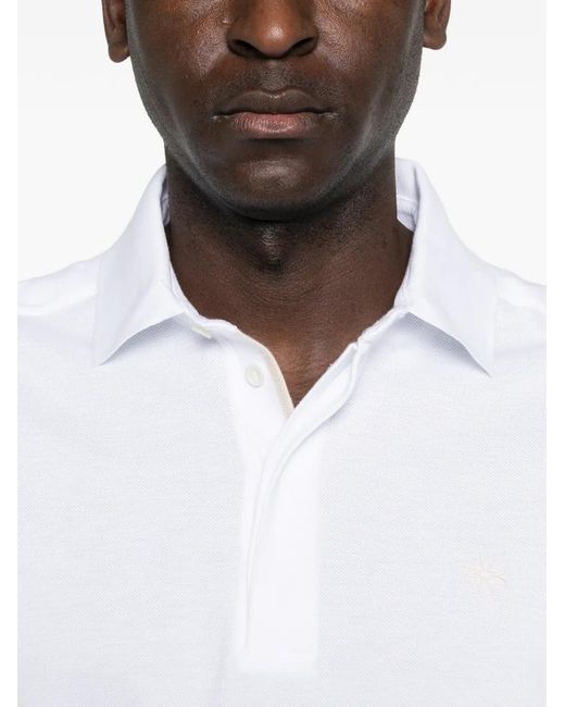 Jacob Cohen White Polo À Détail De Logo for men
