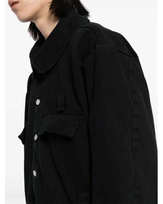 FOO AND FOO Black Fooalways Denim Jacket for men
