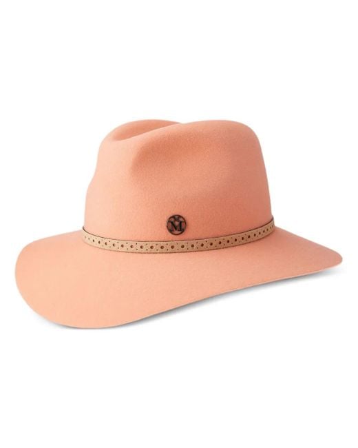 Maison Michel Pink Fédora Henrietta En Feutre De Laine