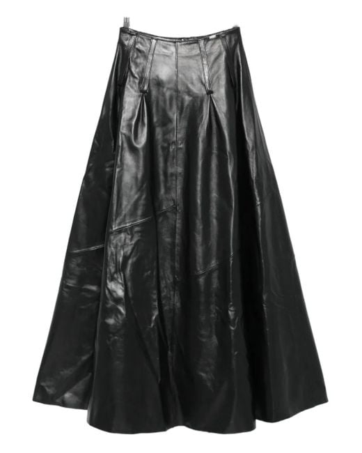 Cassell Black Panelled Midi Skirt