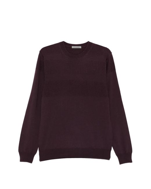 Corneliani Purple Textured Sweater for men