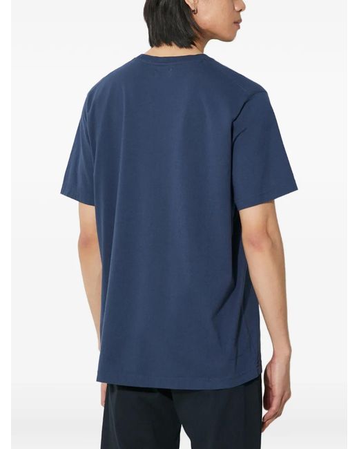 Universal Works Blue T-Shirt À Logo Imprimé for men