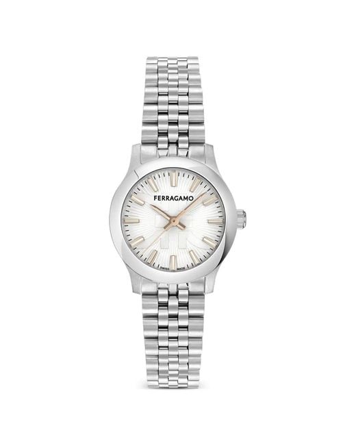 Ferragamo White Duo 28Mm Watch