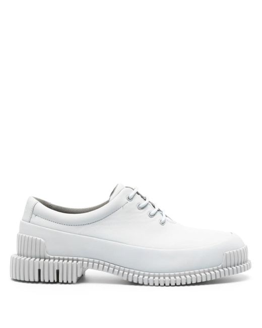 Camper White Pix Leather Oxford Shoes
