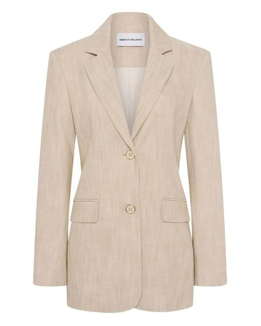 Rebecca Vallance Natural Andy Two-Button Blazer