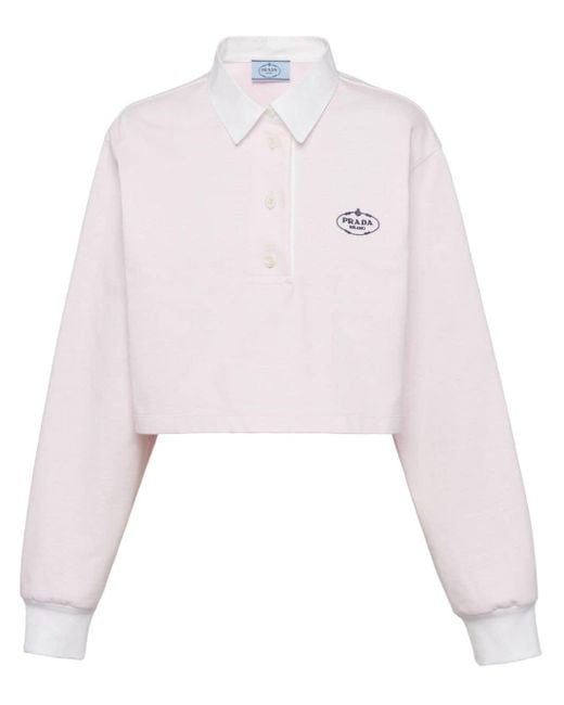 Prada Pink Jersey Polo Shirt