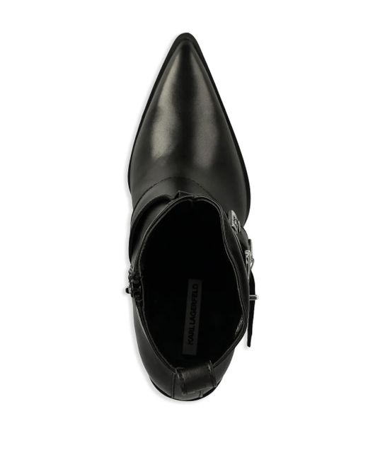 Karl Lagerfeld Black 70Mm Kowboy Boots