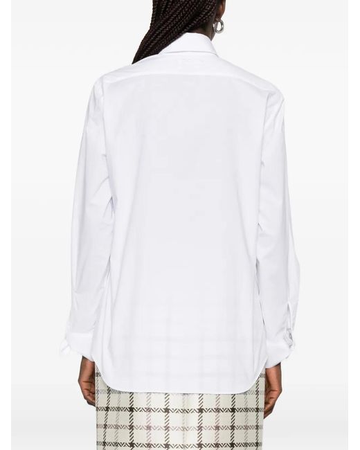 Moschino White Button-Up Shirt With Bow Pocket Details