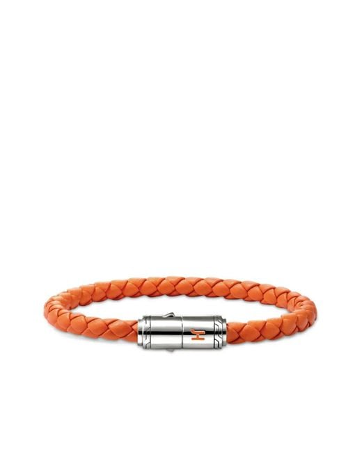 John Hardy Metallic Braided Leather Bracelet for men