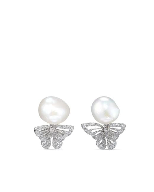 Orecchini Butterfly di Anabela Chan in White