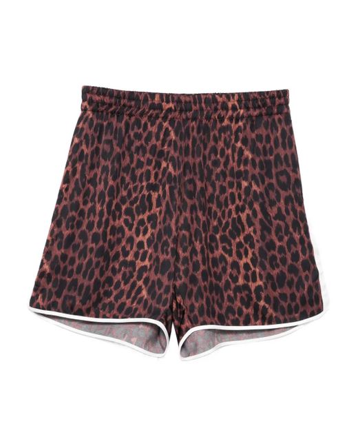 メンズ BLUE SKY INN レオパード ショートパンツ Red