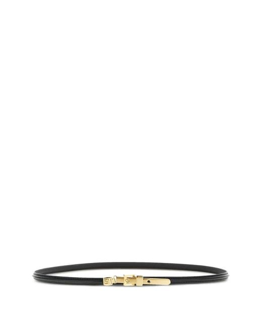 Fendi White Ff Engraved Metal Loop Belt