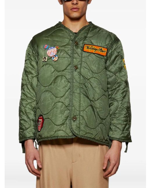 MadeWorn Green Rolling Stones Liner Jacket for men