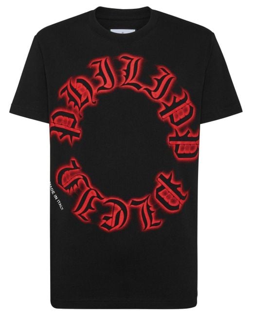 T-shirt en coton à logo Gothic Plein Philipp Plein pour homme en coloris Black