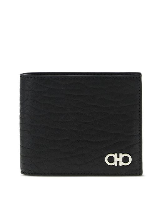 Ferragamo Black Gancini Logo Wallet for men
