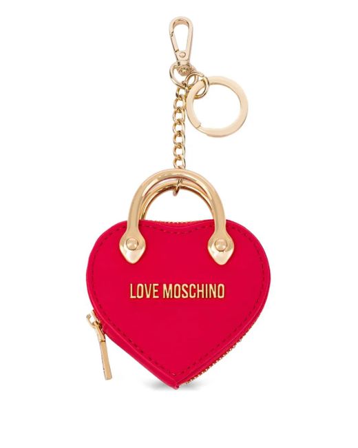 Love Moschino Pink Heart-Shaped Keyring