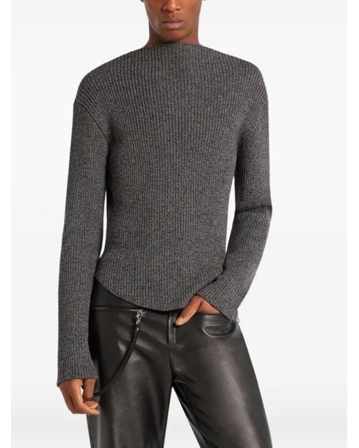 Pull Côtelé En Cachemire Courreges pour homme en coloris Gray