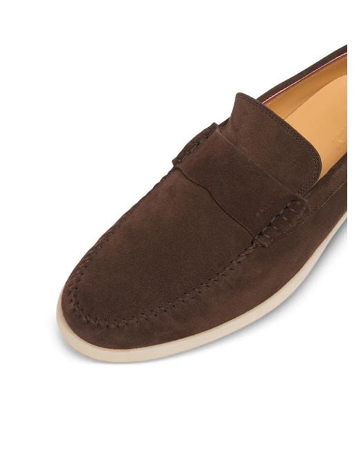 Bally Brown Switz Moc Loafers for men