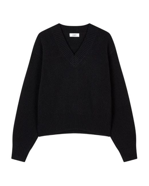Studio Tomboy X Black Gerippter Pullover Mit V-Ausschnitt