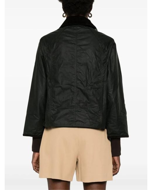 Barbour Black Beadnell Waxed Cropped Jacket