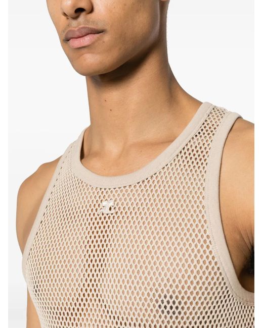 Top Con Parche Del Logo Courreges de hombre de color Natural