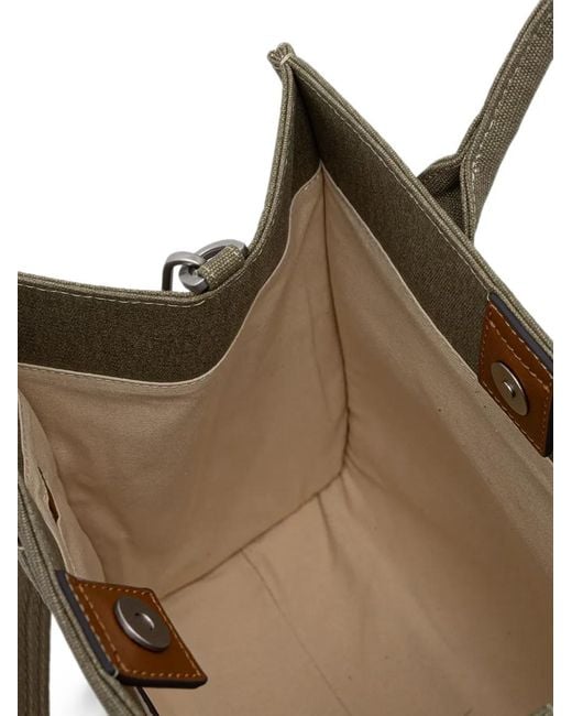 Marc O' Polo Metallic Medium Logo-Embroidered Tote Bag