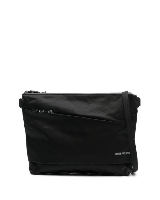 Norse Projects Black Logo-print Shoulder Bag for men