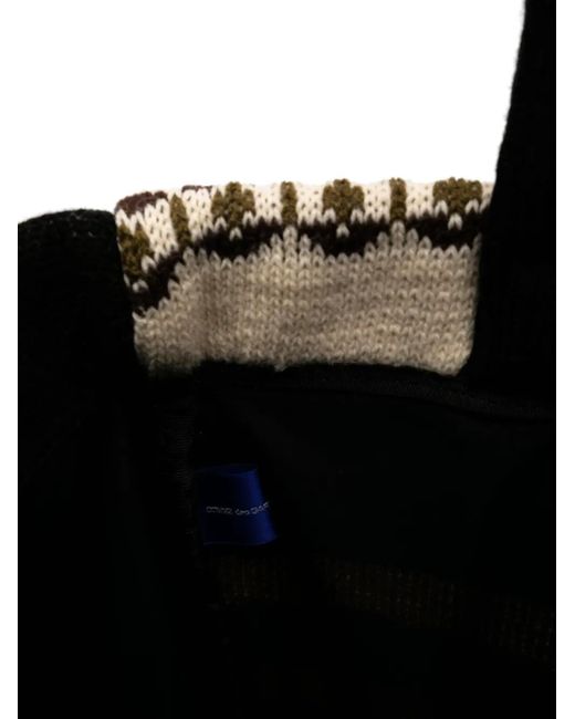 Comme des Garçons Black Pattern-Jacquard Bag