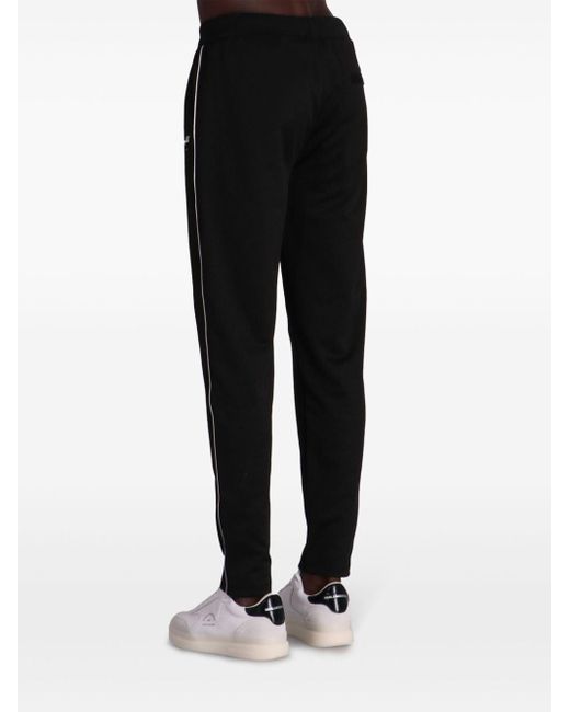 Karl Lagerfeld Black Logo-embroidered Drawstring-waist Track Pants for men