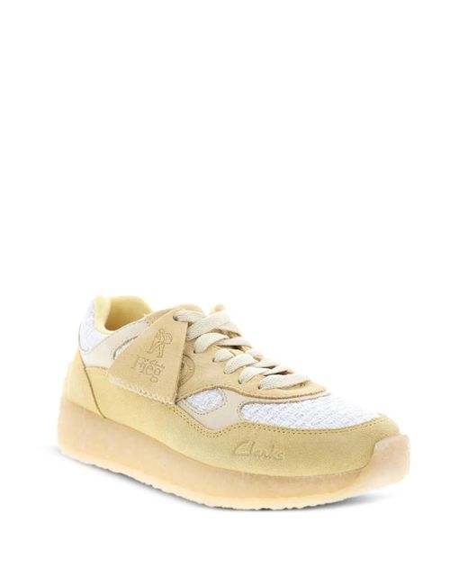 Clarks Natural Lockhill Fabric Trainers for men