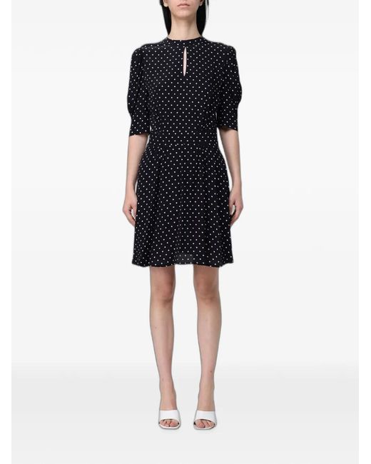 Mar De Margaritas Black Kimberly Polka-Dot Mini Dress