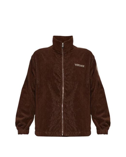 Versace Brown Veste Zippée À Imprimé Medusa