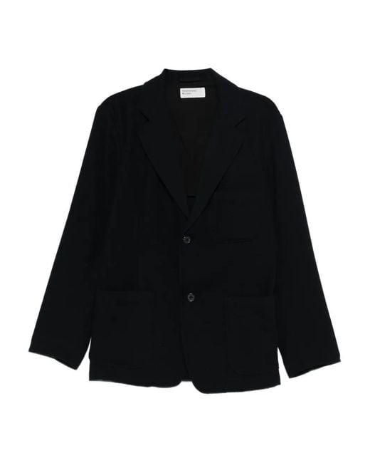 Universal Works Black Textured Blazer for men