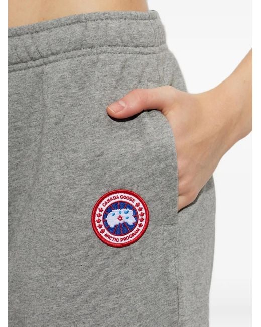 Canada Goose Gray Wander Logo-Patch Track Pants