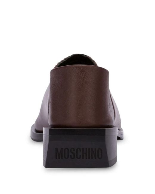 Moschino Brown Flat Shoes
