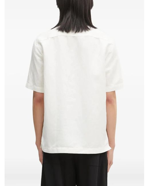 Fred Perry White Logo-Embroidered Shirt for men