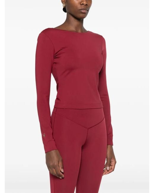 MACRON Red Scoop-Back Performance Top