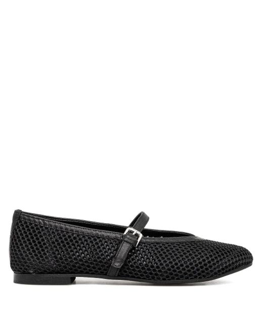 Marc O' Polo Black Mesh Buckled Ballet Flats