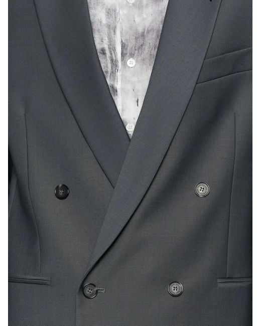 Patrizia Pepe Gray Blazer À Boutonnière Croisée for men