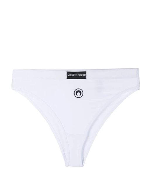 MARINE SERRE White Crescent Moon High-cut Briefs